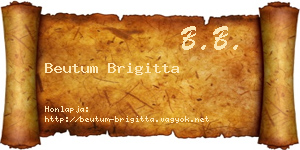 Beutum Brigitta névjegykártya